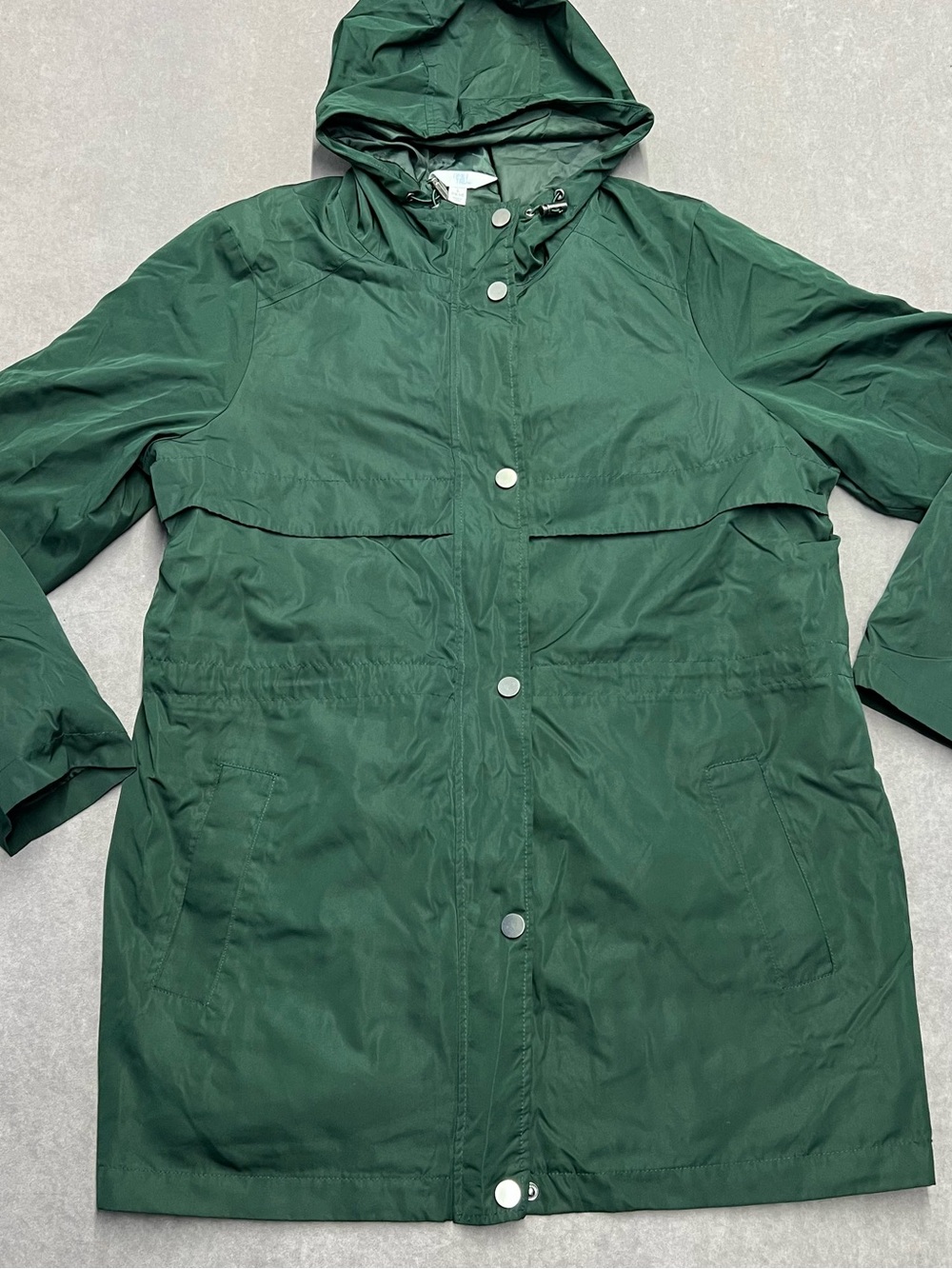 Time and Tru Forest Green Hooded Utility Jacket